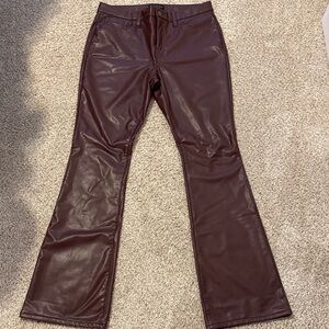 Plum Faux Leather Pants